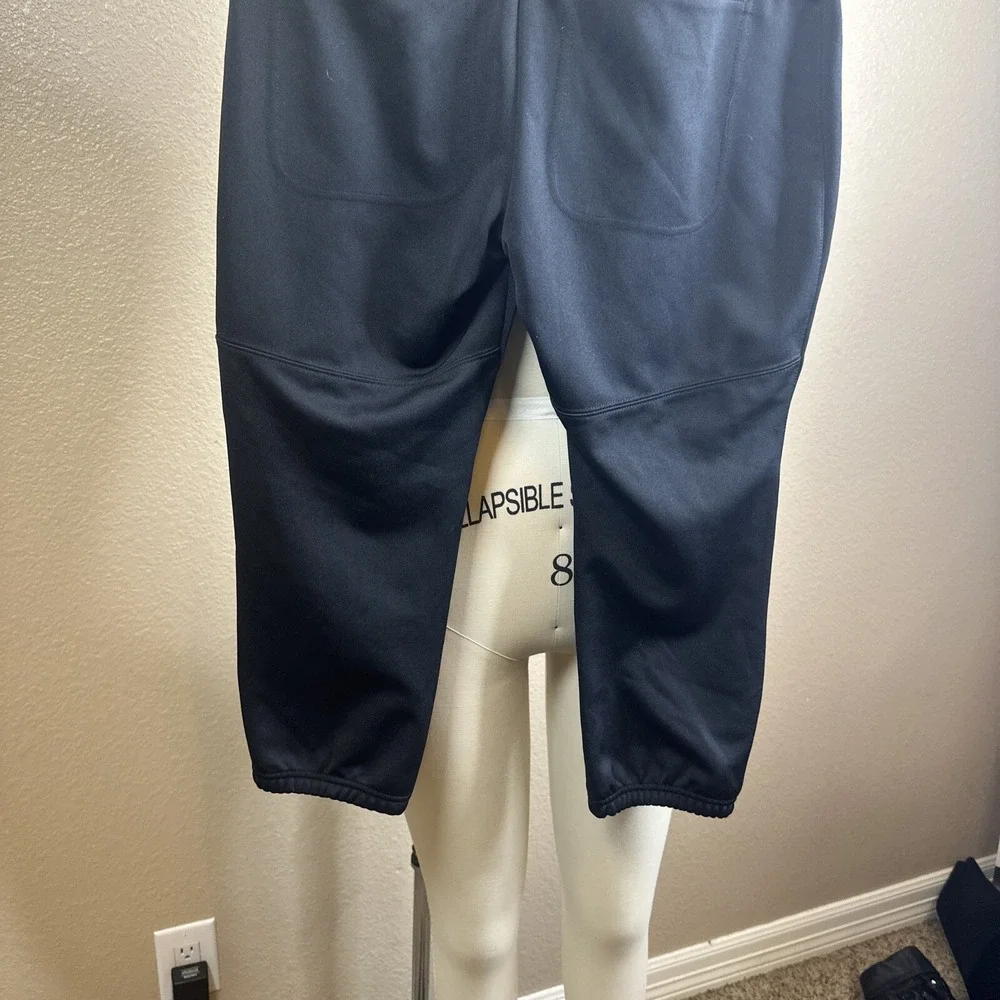 Under Armour Baseball Pants Adult Small Black Fitted Belt Loops Uniform Mens